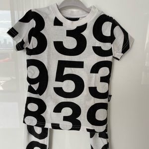 Nununu unisex numbered pj’s